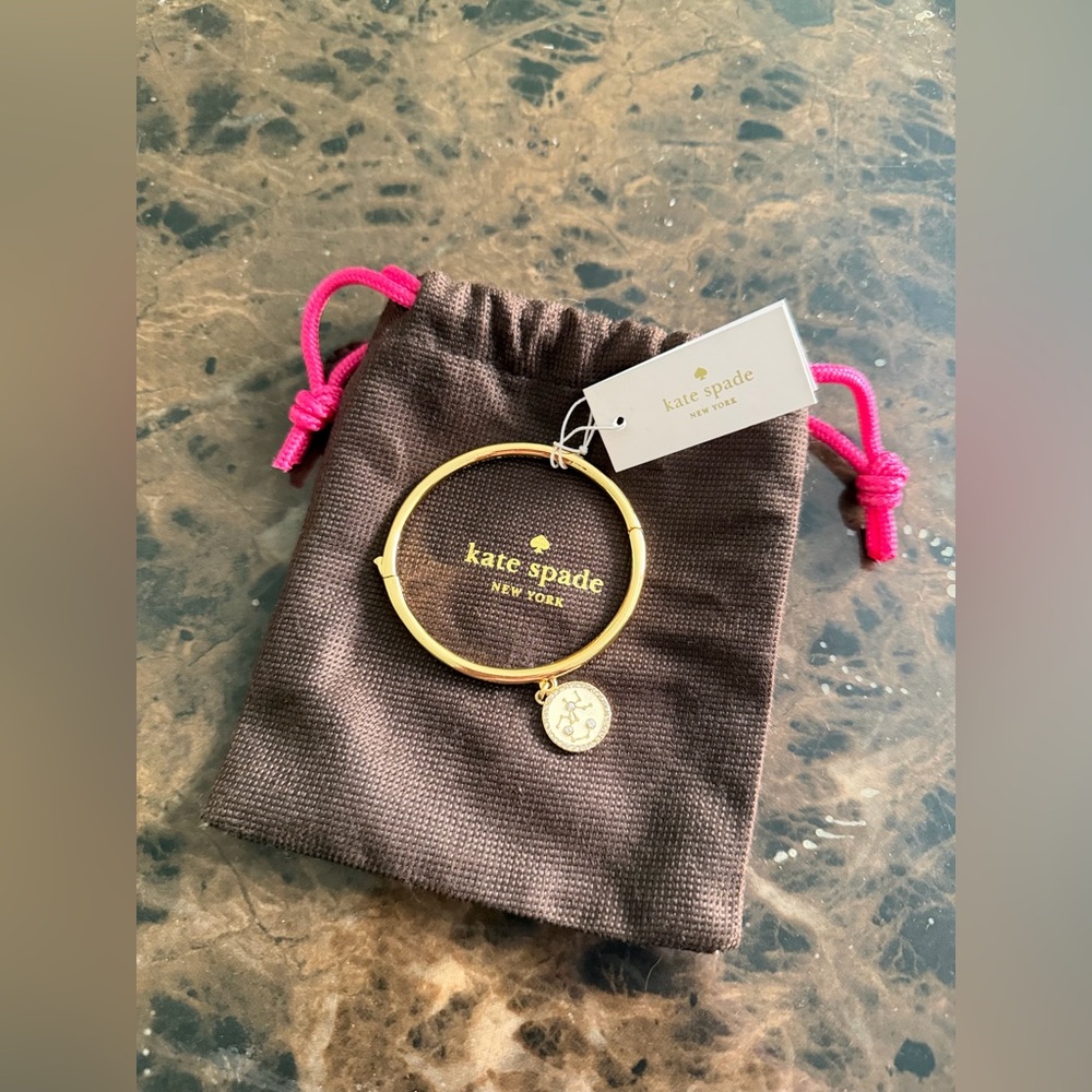 Kate Spade Gold Zodiac Sagittarius Charm Bangle